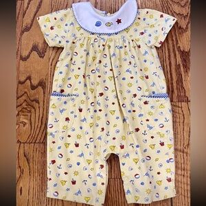 Le Top Yellow Nautical Print Bodysuit